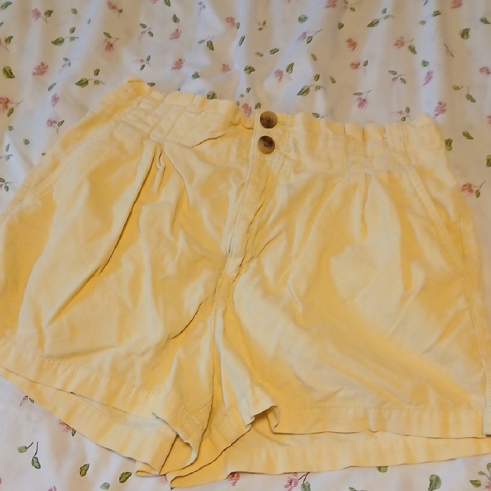 American Eagle Outfitters High Waist Yellow Shorts